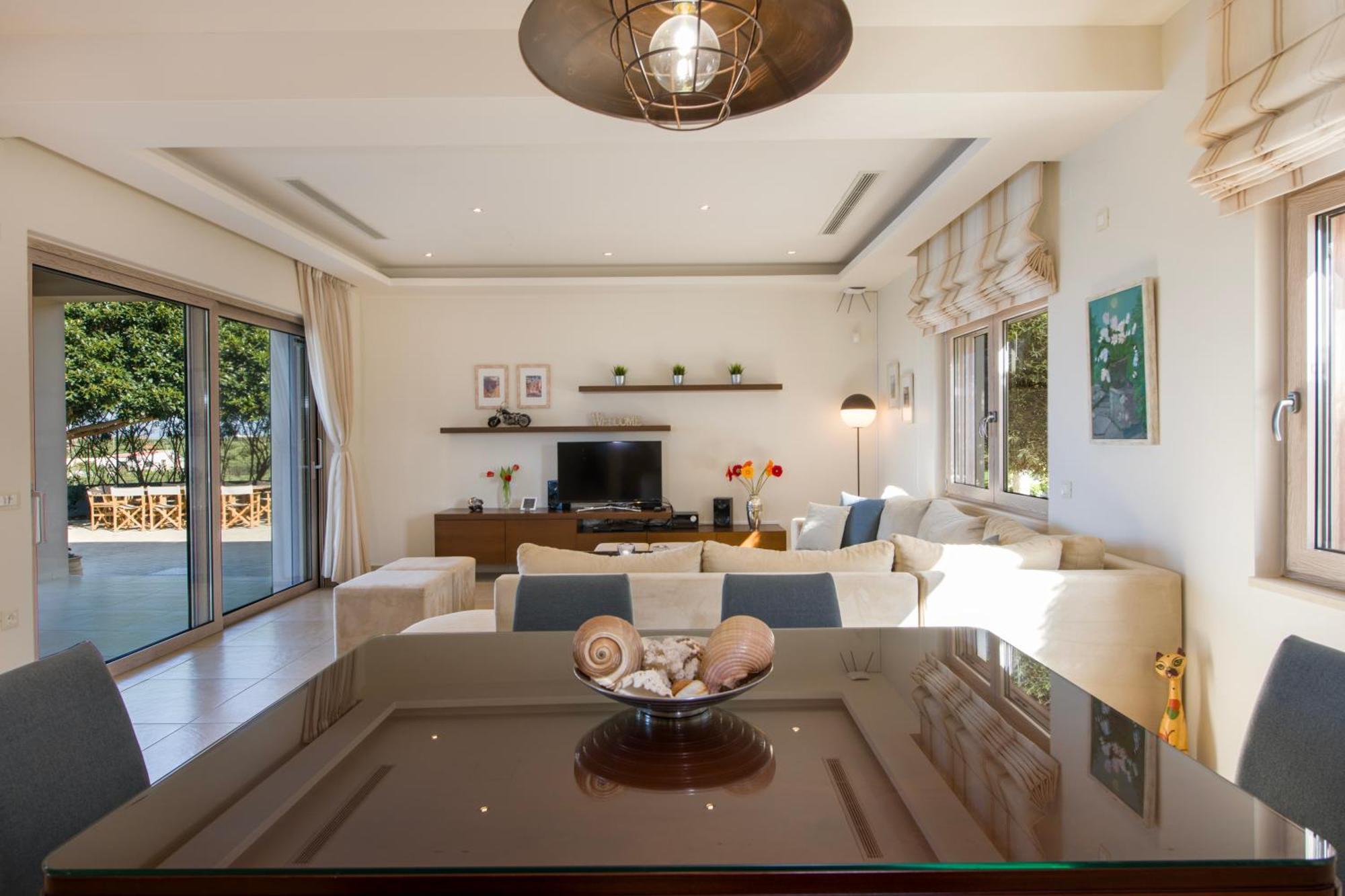 Four Seasons Private Villa - Seaview - Big Heated Pool - Gym - Sport Activities Goúves Eksteriør bilde