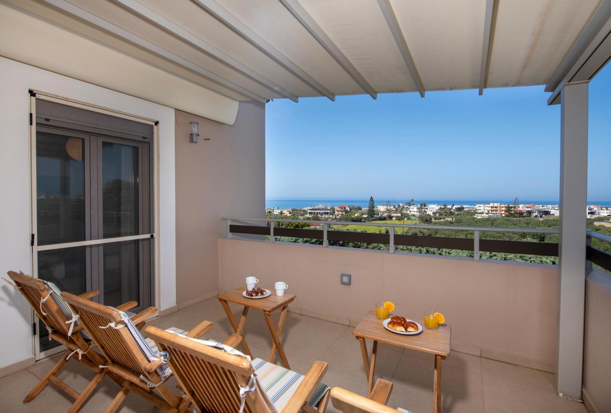 Four Seasons Private Villa - Seaview - Big Heated Pool - Gym - Sport Activities Goúves Eksteriør bilde