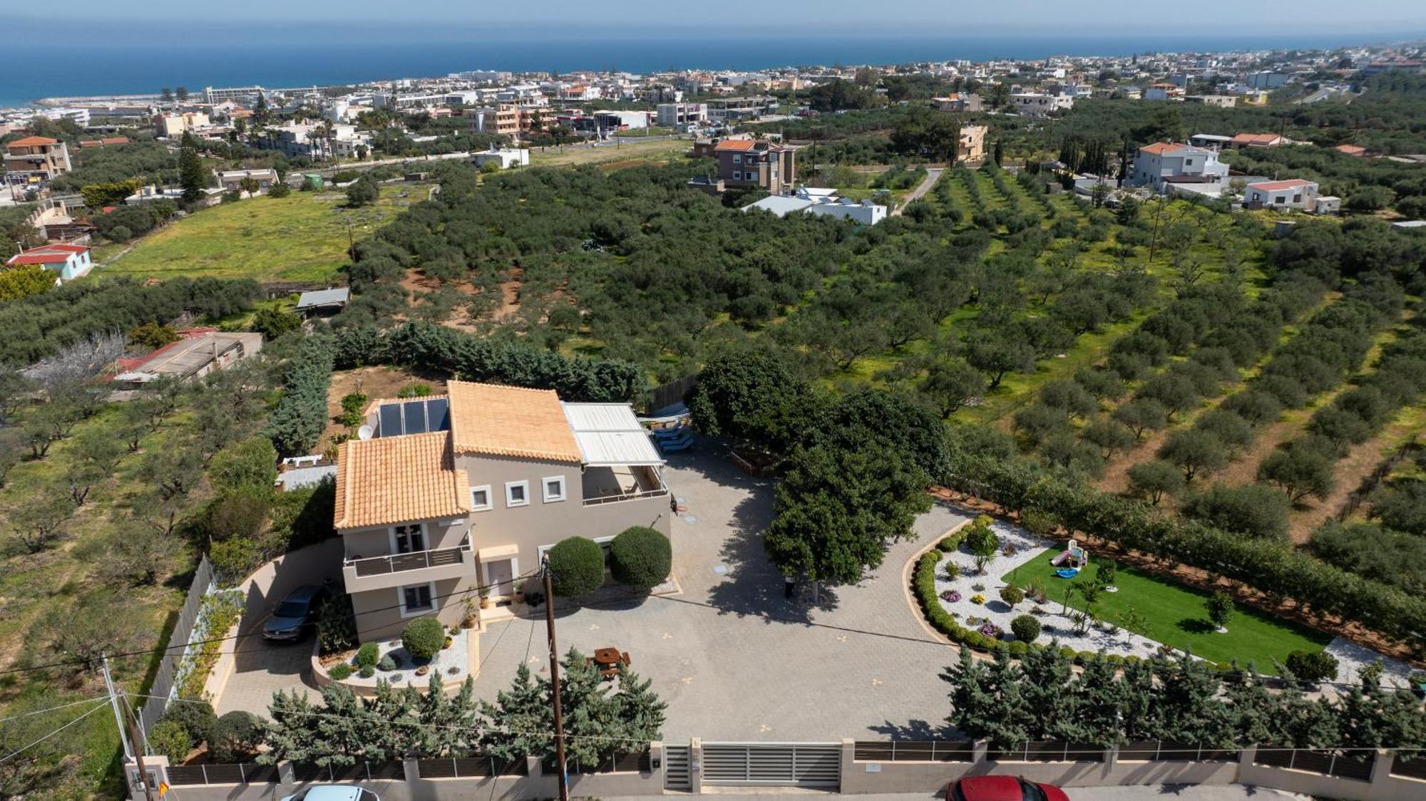 Four Seasons Private Villa - Seaview - Big Heated Pool - Gym - Sport Activities Goúves Eksteriør bilde